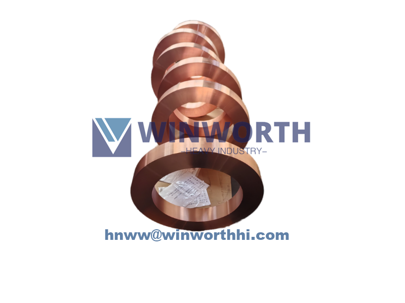 High-wear-resistant chromium-zirconium copper ring