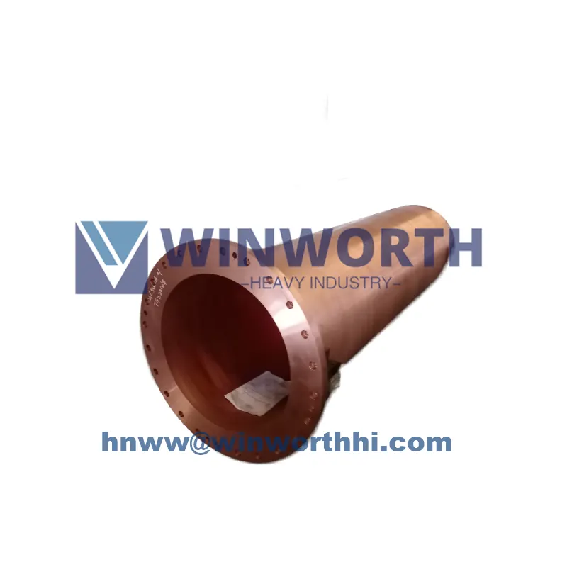Copper crystallizer for vacuum melting furnace